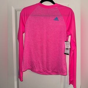 Adidas Long Sleeve Neon Pink Swim Shirt